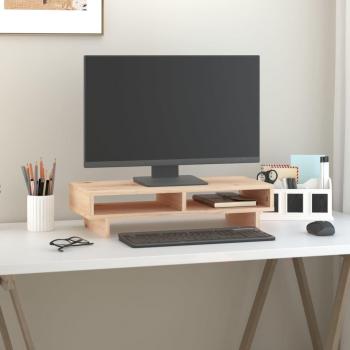Support de moniteur en bois de pin 60x27x14 cm