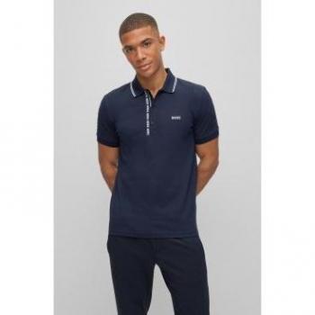 Polo BOSS Paule Maniche Corte Blu Marino 2XL