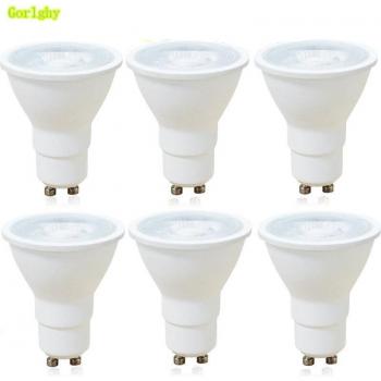 6pcs Dimmable 6W COB LED Spotlights GU10 MR16 (GU5.3) 600LM 60° Beam Angle 220V