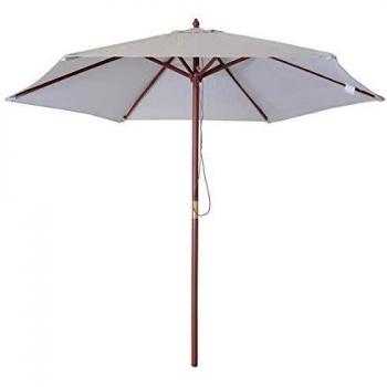 4M Wooden Patio Umbrella Shade