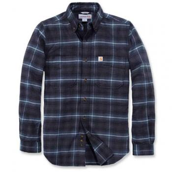 Carhartt Hamilton XL Blaues Slim-Fit-Kleidungsstück mit Plissee-Muster