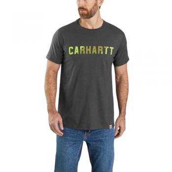 T-shirt Carhartt Force à Manches Courtes Gris Blanc Taille L