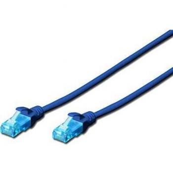 Cable Ethernet DIGITUS CAT 5e U-UTP, 2 metros, PVC, Cobre, AWG 26/7, Azul