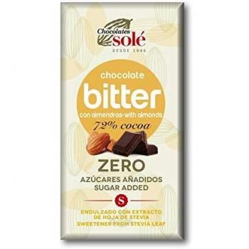 Chocolates Sole Chocolat Bitter 72% Cacao aux Amandes 100g