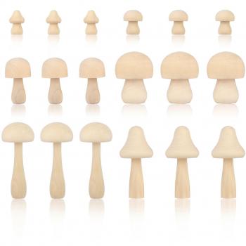 Juego de DIY con Hongos de Madera en Diferentes Tamaños para Niños