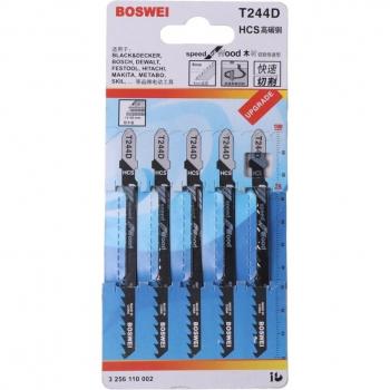 5 Pcs T244D HCS T-Shank Jigsaw Blades for Wood