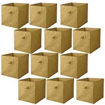 Cubes de Rangement « SunnyFlex » – Lot 12 – Poignée en Tissu Jaune