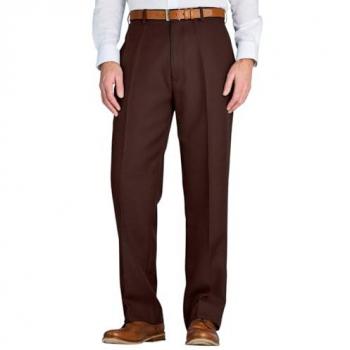 Pegasus Twill Smart Trousers, Hidden Elastic Waist, Brown Size 42XL