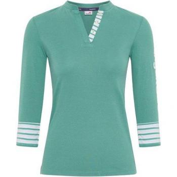 KANGAROOS 3/4‑Arm Shirt (Grün & Weiß) – figurbestechtes Design