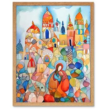 Kasbah Horizon: Framed Abstract Moroccan Urban Scene