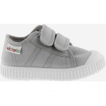 Baskets Enfant Victoria Tiras Lona Gris