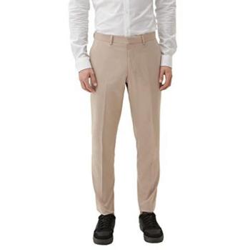 S.Oliver Slim Fit Herren Stoffhose aus Viskosemix in Beige Größe 54