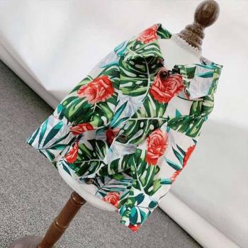 Large Dog Hawaiian Print Shirt
