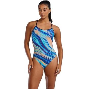 Tyr Durafast Elite TrinityFit Riptidal Bikini Top – Teal/Orange, 38 (Women)