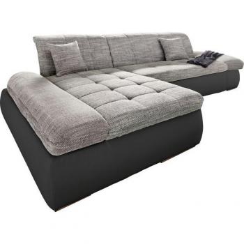 DOMO Collection Moric L‑Ecksofa XXL – 300 × 172 × 80 cm, 140 kg Belastung, Chenille‑Kunstleder