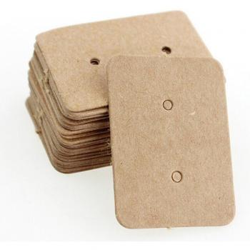 Orejeras de Papel Kraft con Etiqueta para Joyas