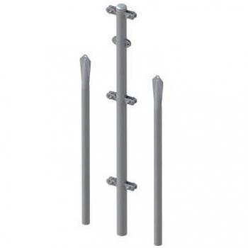 Set of Green Plastic-Coated Reinforcement Post 1/1.25 m