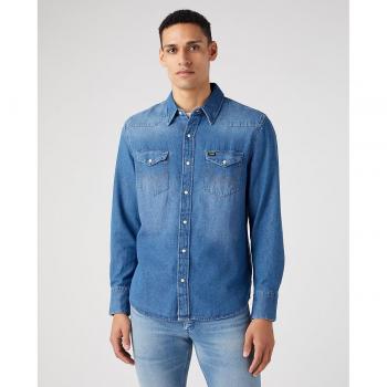 Camisa Denim Wrangler Icon Mid Stone