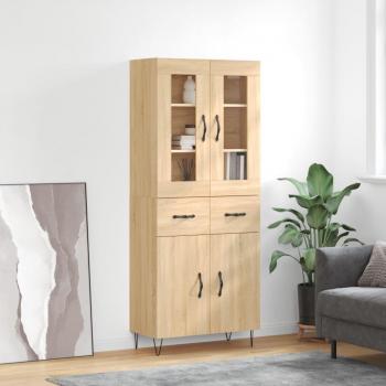 Vidaxl Sonoma Oak Highboard 69.5x34x180 cm Engineered Wood