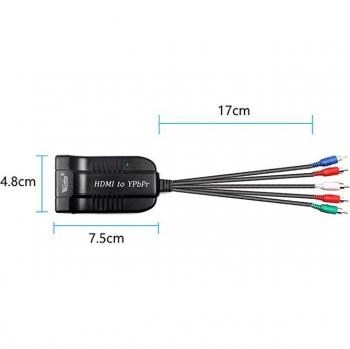 Wiistar 1080p HDMI to Component RGB Converter with 5‑RCA Audio