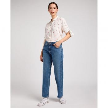 Vaquero de mujer Lee, modelo Rider Classic, tiro alto, color azul