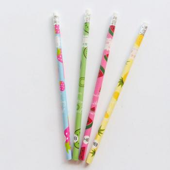 4X Summer Fruit HB Writing Pencils