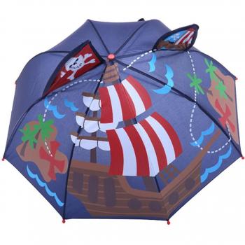 Outdoor Baby Umbrella for Sun and Rain, UV Resistant, Windproof, 3D Cartoon Style
