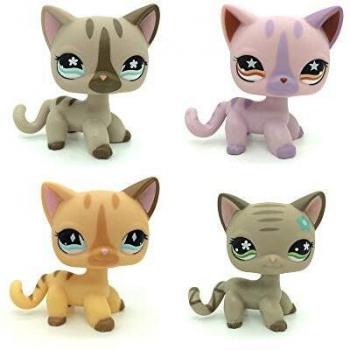 ORCRAT 4pcs lps Chat à Poil Court LPS Chat Grand Danois Teckel Berger LPS Chien pour Enfants (K)