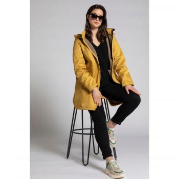 Plus Size Weather Resistant Softshell Parka, Women's Yellow, Size 16/18
