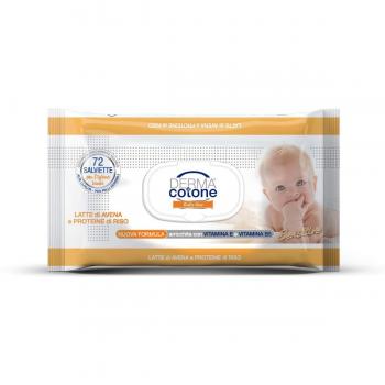 Dermacotone baby line salviettine latte avena e proteine riso 72 pezzi
