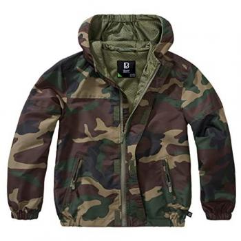 Brandit coupe-vent pour enfants été zip avant motif camouflage 170/176