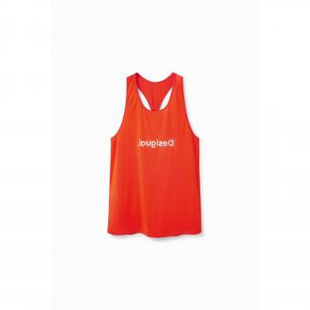 Camiseta Naranja Desigual sin Mangas XL