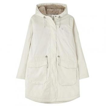 Women’s Isobel Cream Fur-Lined Coat (Size 16)