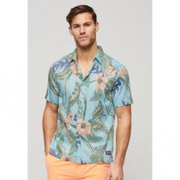 Camisa Casual Azul Superdry para Hombre