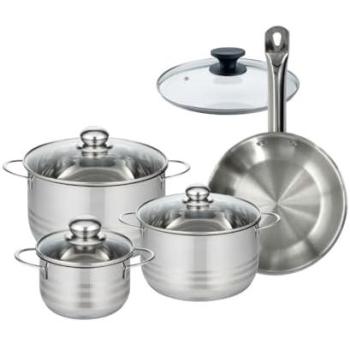 Batterie Culinaire 1 Poêle 24 cm + 1 Couvercle + 3 Faitouts 16/20/24 cm sans PFAS – Fackelmann Eterna Brillant