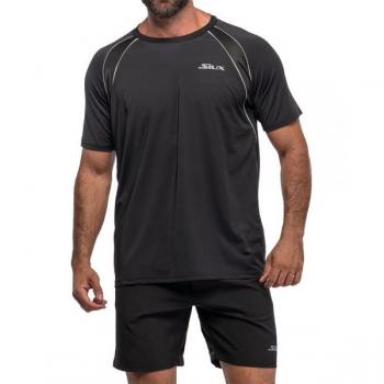 T-shirt Padel Uomo Siux Nero Match 24