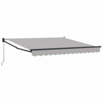 Auvent VidaXL Rétractable Gris Clair 350×250 cm Tissu