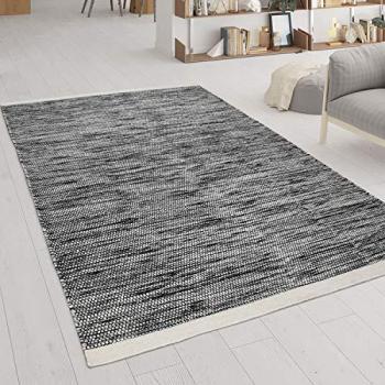 Tappeto in Tessuto Liscio per Soggiorno, 60x110 cm, Marrone e Bianco
