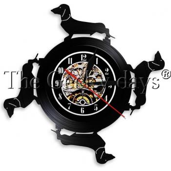 Vinyl Record Teckel Horloge Murale