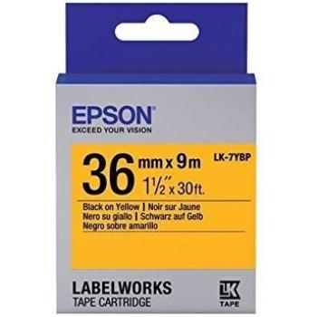 Epson LabelWorks LK-7YBP Black on Yellow Tape