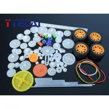 78pcs Bevel Gear Standard Gearbox Toy Robot Motor Plastic Gear DIY Model