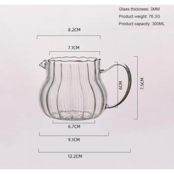 Bebedor de cristal con diseño japonés y asa ergonómica