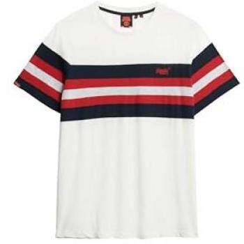 Superdry T-shirt Essentiel Rayé Blanc S