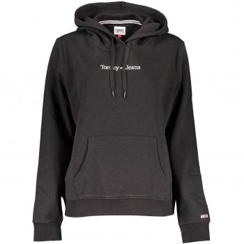 Tommy Hilfiger Black Cotton Hooded Sweater