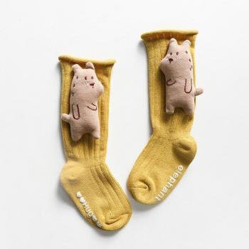 Chaussettes pour enfants en coton avec nœud et volants