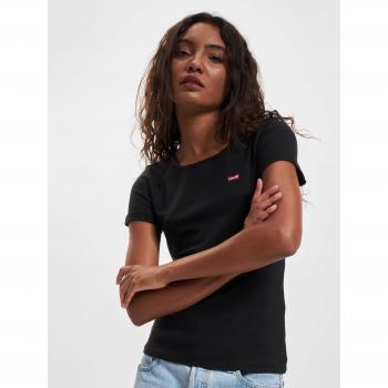 Levi’s Mujer 2 T-Shirts Negras XS – Estilo Casual y Cómodo