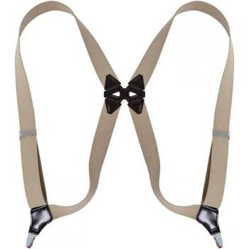 Bretelles élastiques pour hommes, style clip latéral, 3,5 cm de large, robustes pour papa