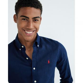 Ralph Lauren Camicia lino uomo blu navy S