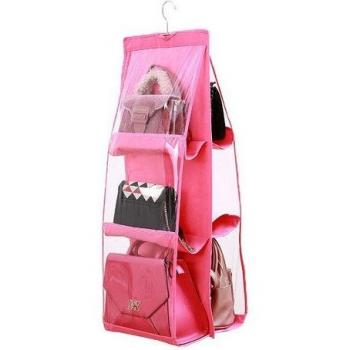 6 Pocket Transparent Handbag Holder