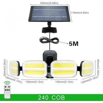 IP65 Waterproof LED Solar Lights with 4 Heads and Motion Sensor